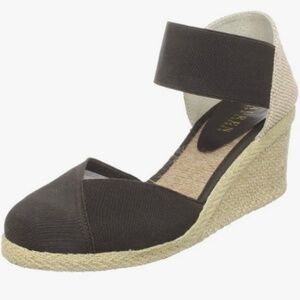 Ralph Lauren Brown Wedge Espadrilles